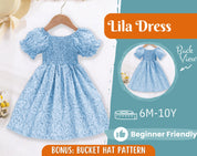 Dress Sewing Pattern for Kids, Dress Pattern, Kids Pattern, Summer Dress Pattern, Beginner Pattern, Sewing Pattern Toddlers, PDF Pattern