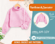 Sweater Sewing Pattern for Kids, Sweater Pattern, Turtleneck Sweater, PDF Pattern, Beginner Pattern, Sewing Pattern Toddlers, Kids Pattern