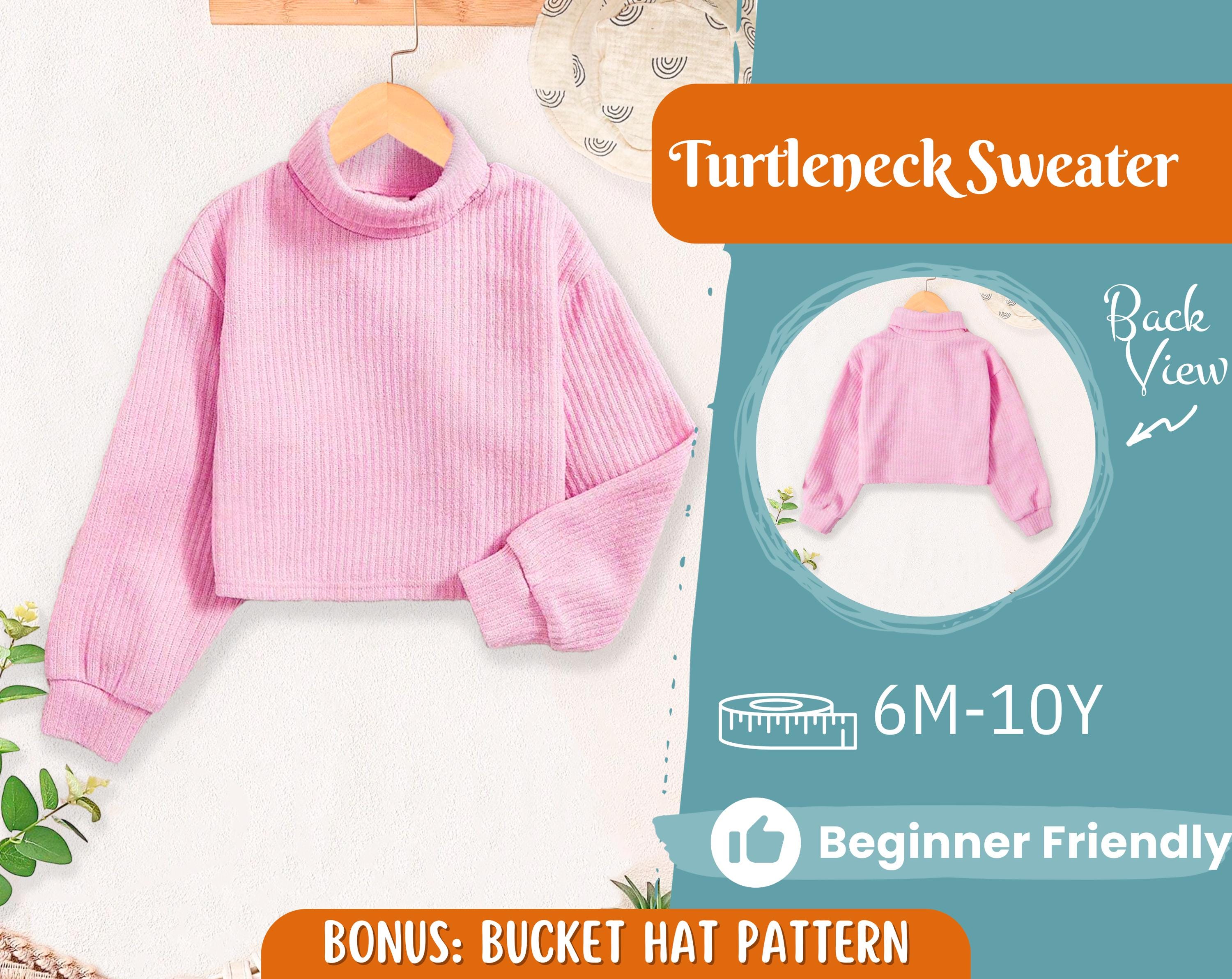 Sweater Sewing Pattern for Kids, Sweater Pattern, Turtleneck Sweater, PDF Pattern, Beginner Pattern, Sewing Pattern Toddlers, Kids Pattern