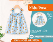 Dress Sewing Pattern for Kids, Dress Pattern, Kids Pattern, Summer Dress Pattern, Beginner Pattern, Sewing Pattern Toddlers, Baby Pattern