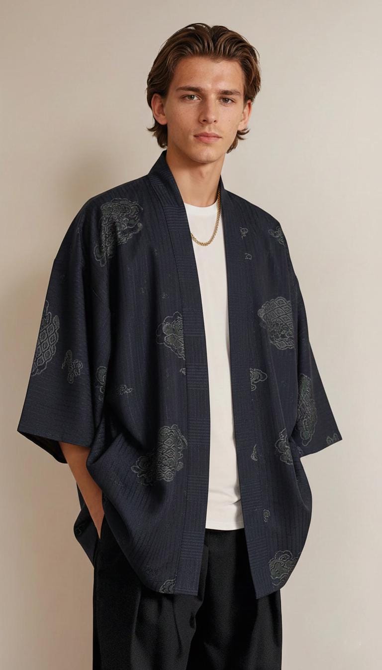 Kimono Sewing Pattern for Men, Short Kimono Pattern for Men, Kimono Pattern, Sewing Pattern for Men, Men Sewing Pattern, Men's Shirt Pattern