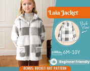 Coat Sewing Pattern for Kids, Girl Coat Pattern, Kids Pattern, PDF Pattern, Beginner Pattern, Sewing Pattern Toddlers, Kids Jacket Pattern