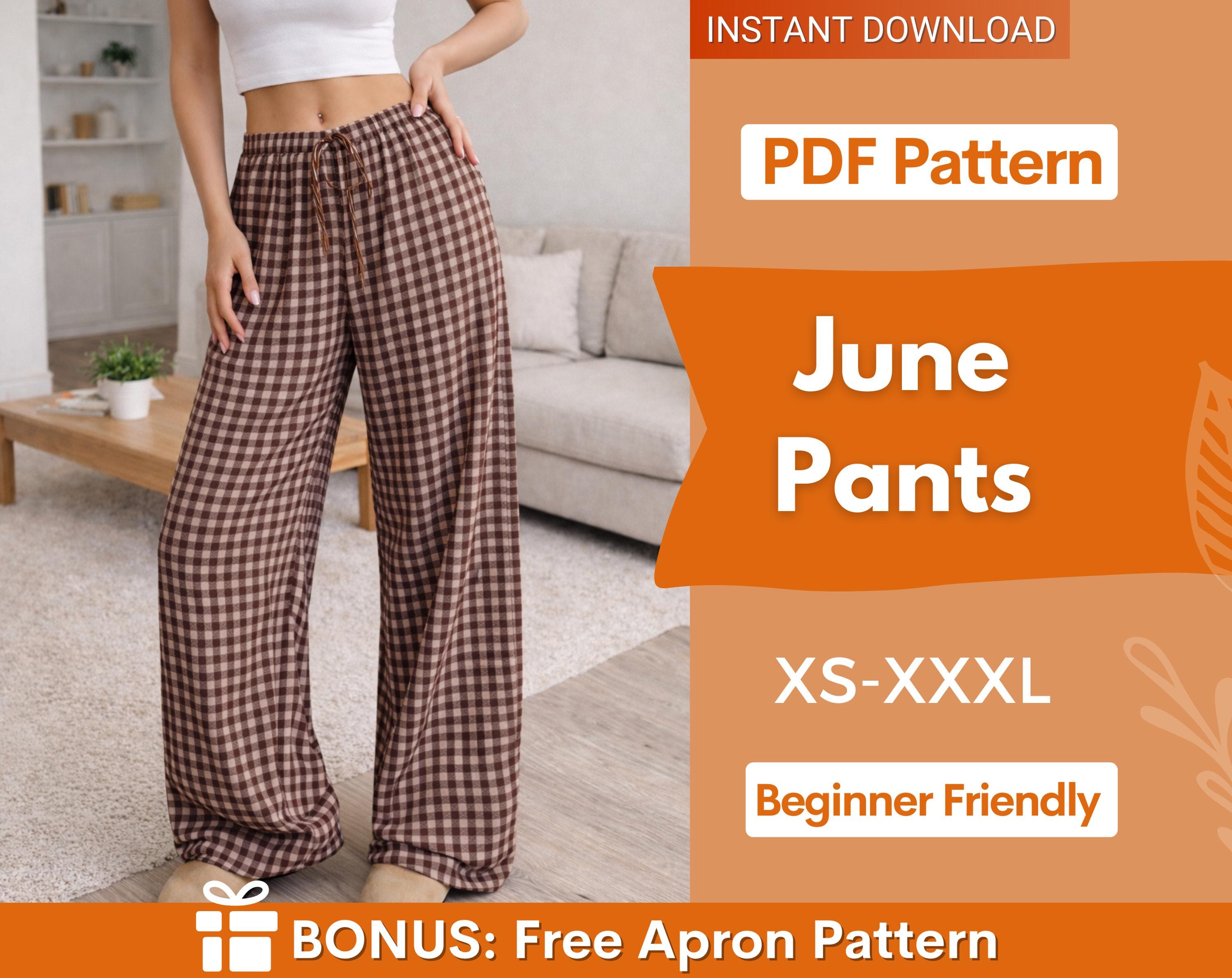Women Wide Leg Pants Sewing Pattern, Women Pants Pattern, Pajama Pants Sewig Pattern, Pyjama Pattern, Oversized Wide Leg Pants Women