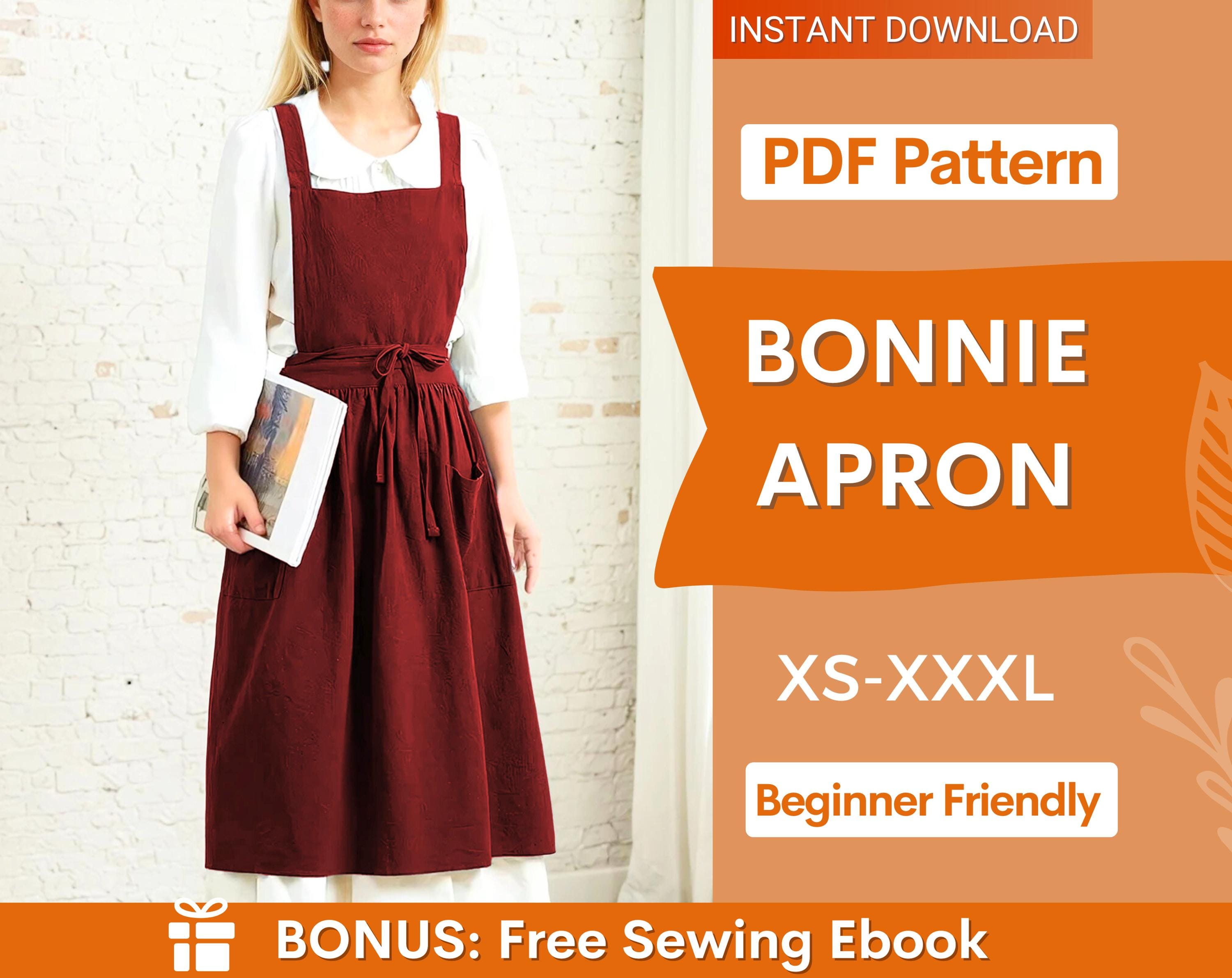 Apron Sewing Pattern | XS-XXXL | Pinafore Dress Pattern | Easy Apron Pattern | Dress Sewing Pattern | Easy Beginner Apron | Women Pattern