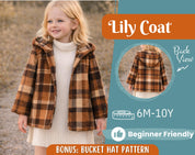 Coat Sewing Pattern for Kids, Girl Coat Pattern, Kids Pattern, PDF Pattern, Beginner Pattern, Sewing Pattern Toddlers, Kids Jacket Pattern