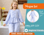 Blouse and Pants Pattern for Kids, Blouse Pattern, Kids Pattern, PDF Pattern, Beginner Pattern, Sewing Pattern Toddlers, Pants Pattern
