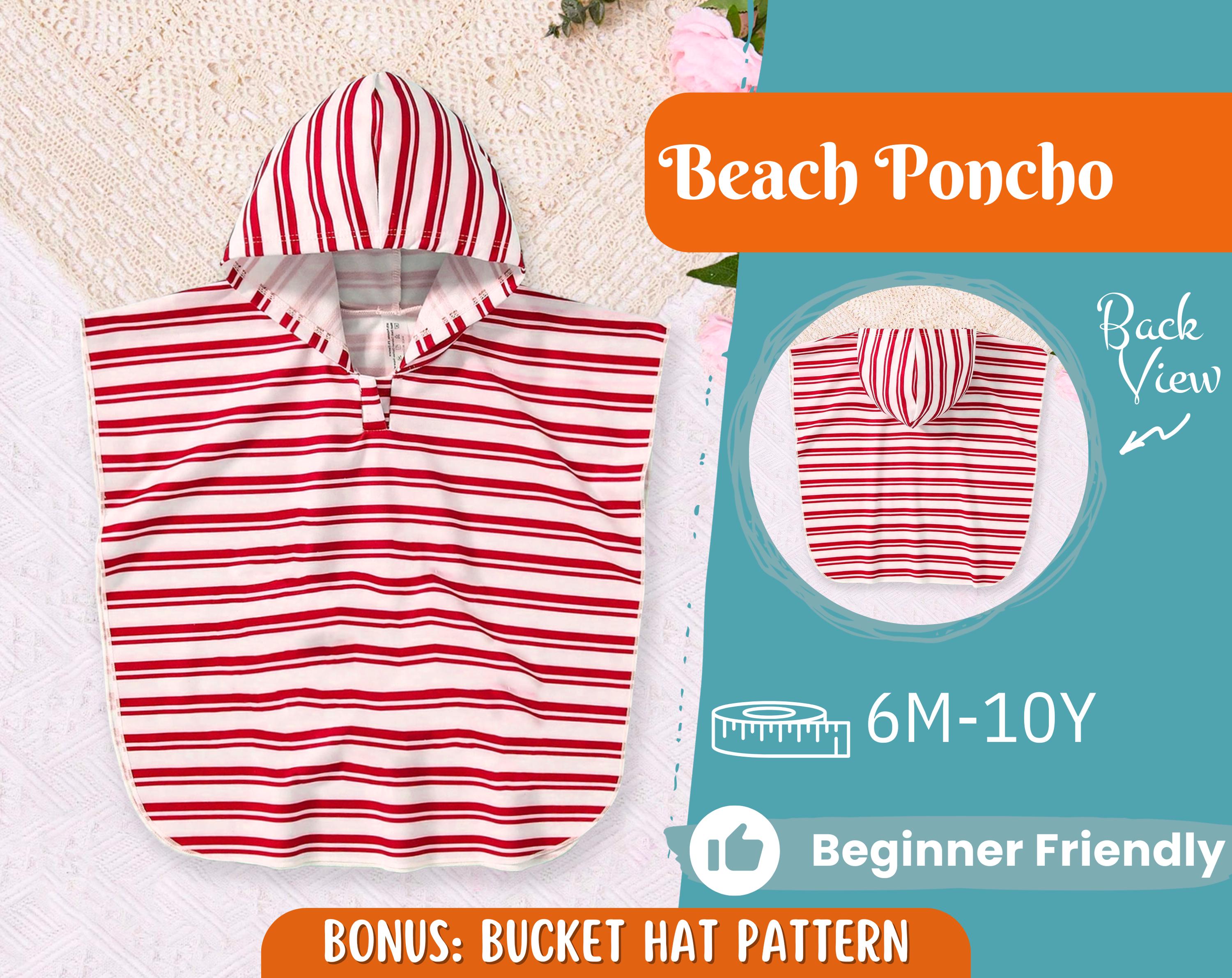 Poncho Sewing Pattern for Kids, Children's Poncho Pattern, Kids Pattern, Easy PDF Pattern, Beginner Sewing Pattern, Sewing Pattern Toddlers