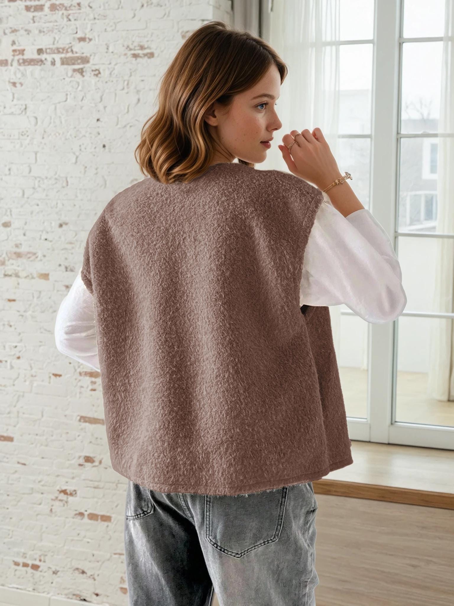 Teddy Vest Sewing Pattern for Women | Sewing Patterns | Women Pattern | Jacket Sewing Pattern | XS-XXXL | Women Vest Sewing Pattern