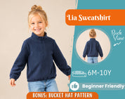 Sweatshirt Sewing Pattern for Kids, Easy Pattern, Kids Sewing Pattern, PDF Pattern, Beginner Pattern, Sewing Pattern Toddlers, Kids Pattern