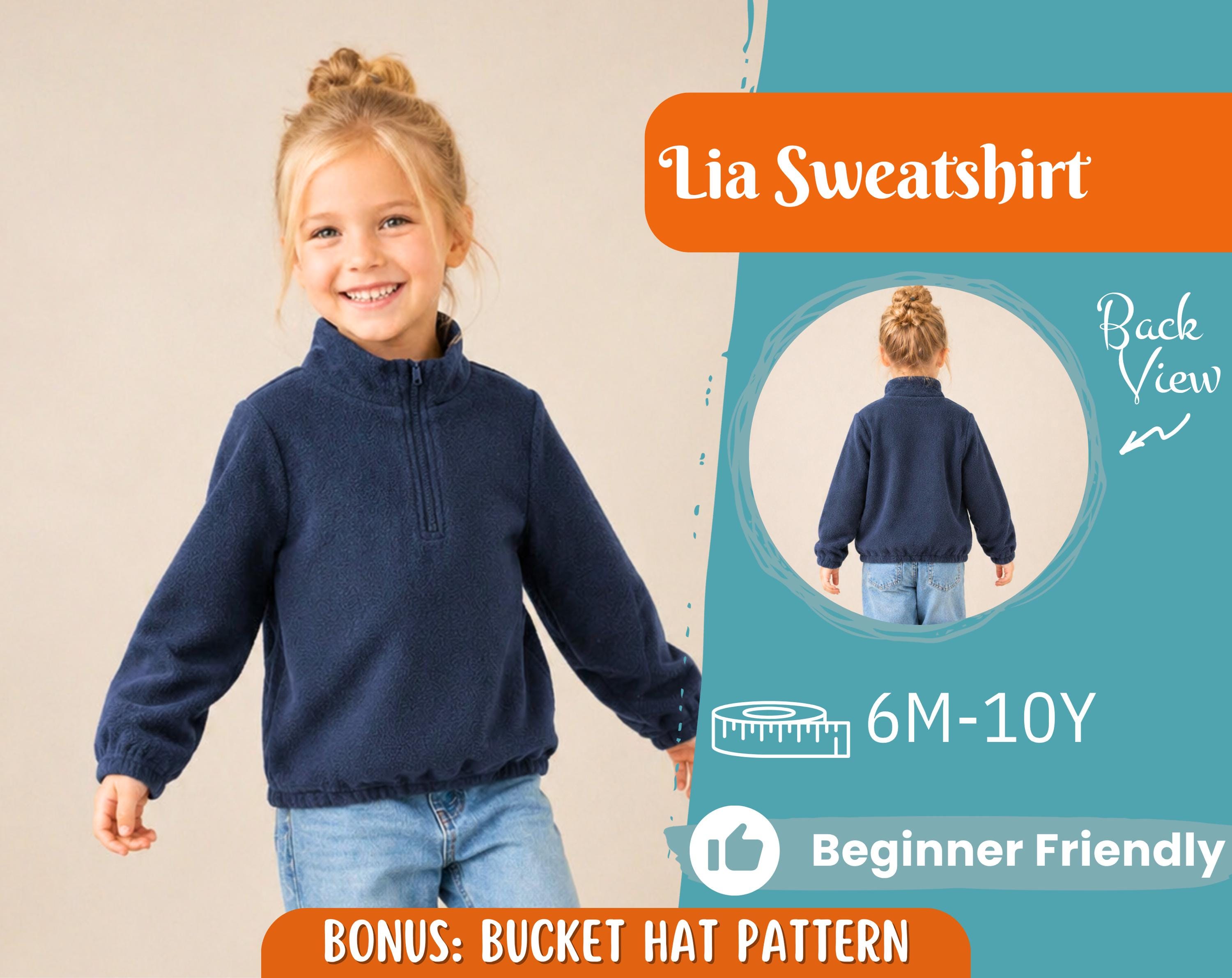 Sweatshirt Sewing Pattern for Kids, Easy Pattern, Kids Sewing Pattern, PDF Pattern, Beginner Pattern, Sewing Pattern Toddlers, Kids Pattern