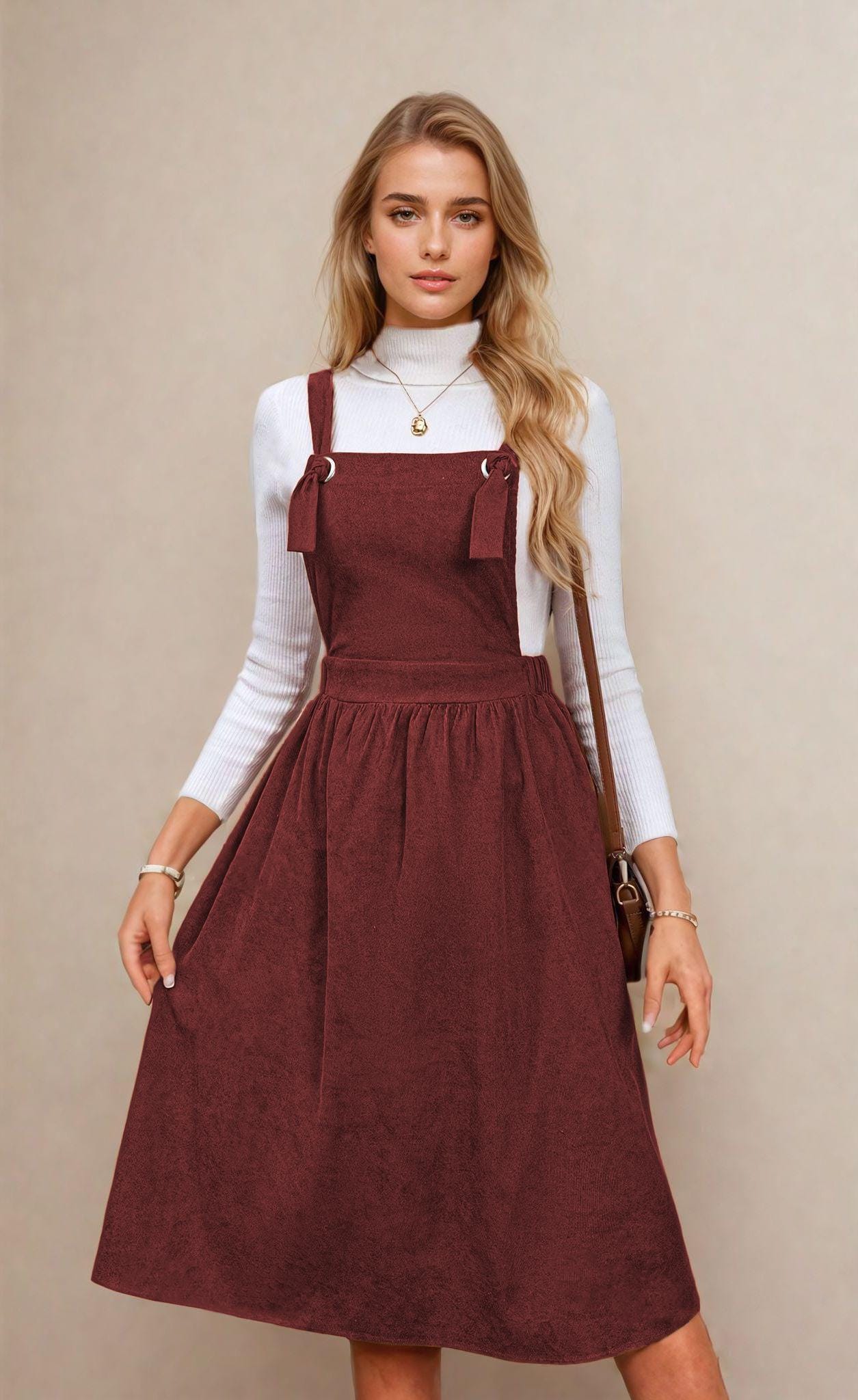 Pinafore Dress Sewing Pattern | Dress Pattern | Sewing Patterns | Women Dress Pattern | Women pattern | Jumper Dress, Pinafore Dress