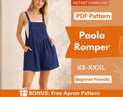Romper Sewing Pattern | Sewing Pattern Women | Overalls Pattern |  Jumpsuit Sewing Pattern | Women Pattern, Women Sewing Pattern Dungarees