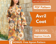 Quilted Coat Sewing Pattern for Women| Coat Pattern | Sewing Patterns | Women Sewing Pattern Patchwork | Beginner Jacket, Quilted Jacket
