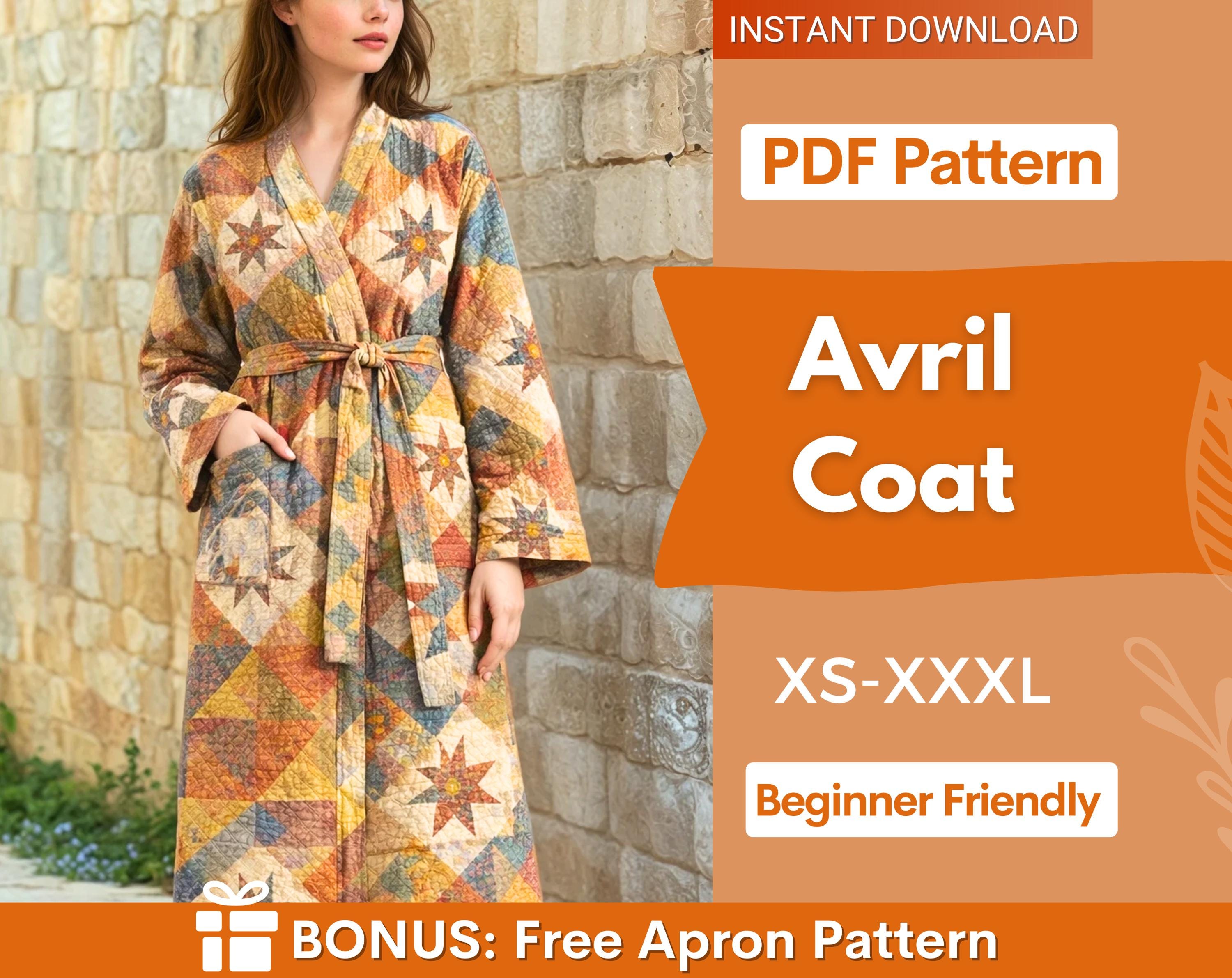 Quilted Coat Sewing Pattern for Women| Coat Pattern | Sewing Patterns | Women Sewing Pattern Patchwork | Beginner Jacket, Quilted Jacket