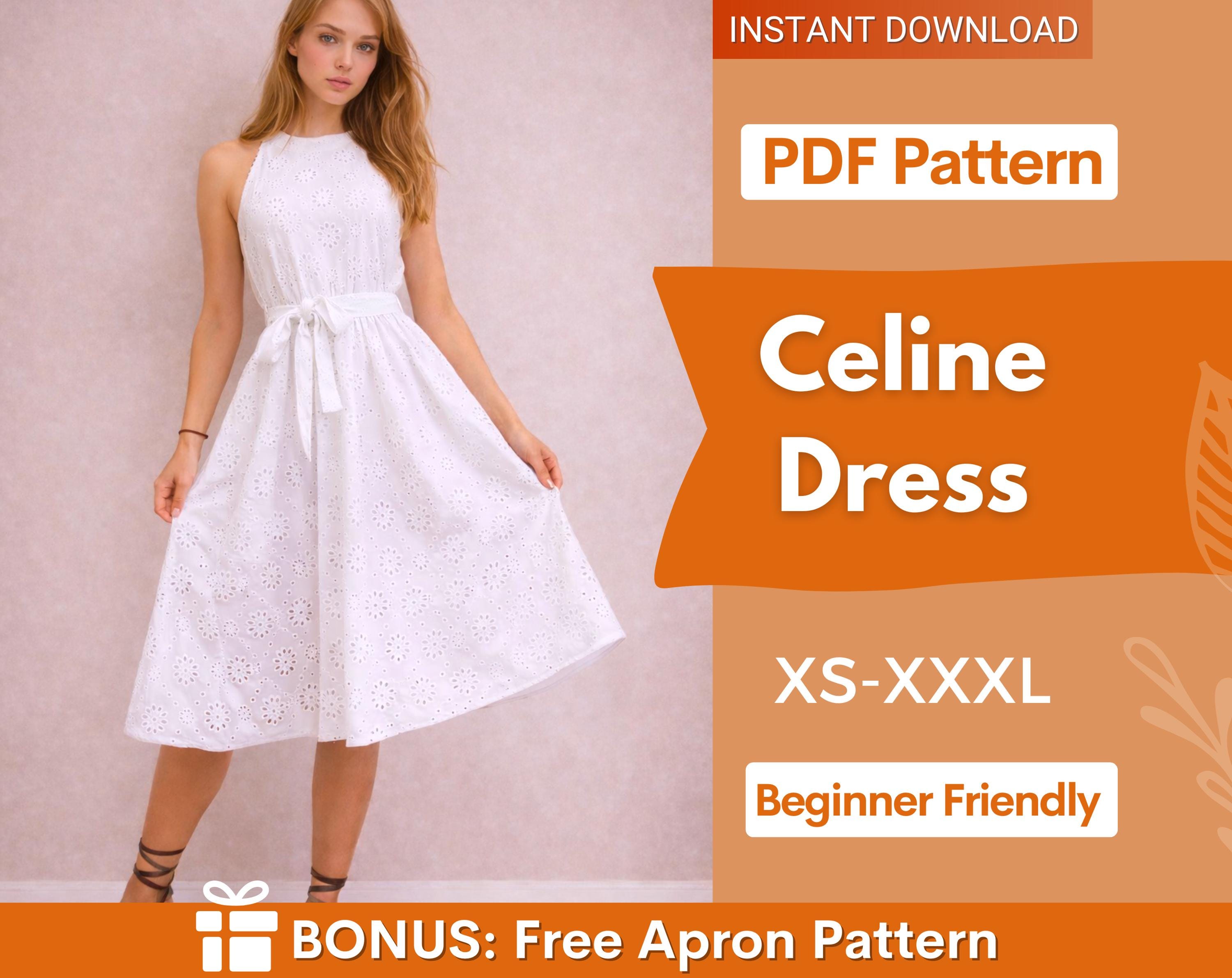 Celine Halter Dress Sewing Pattern | Summer Dress Pattern | Sewing Patterns | Women Patterns | Prom Dress | Sleeveless Dress Sewing Pattern