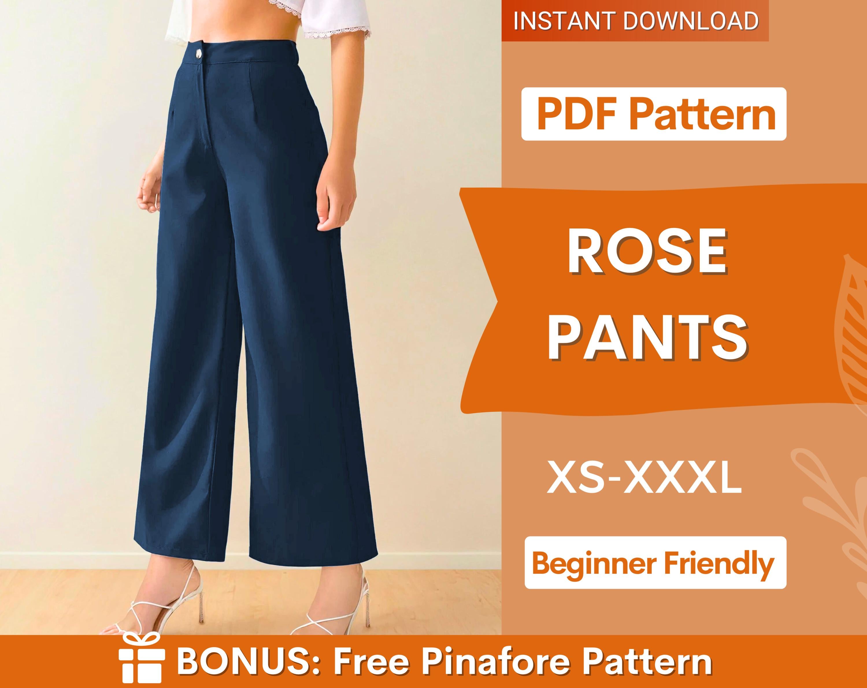 Women Pants Pattern | Sewing Patterns | Trousers Sewing Pattern | Wide Leg Pants Pattern, Sewing Pattern Pants Women, Suit Pants, Work Pants