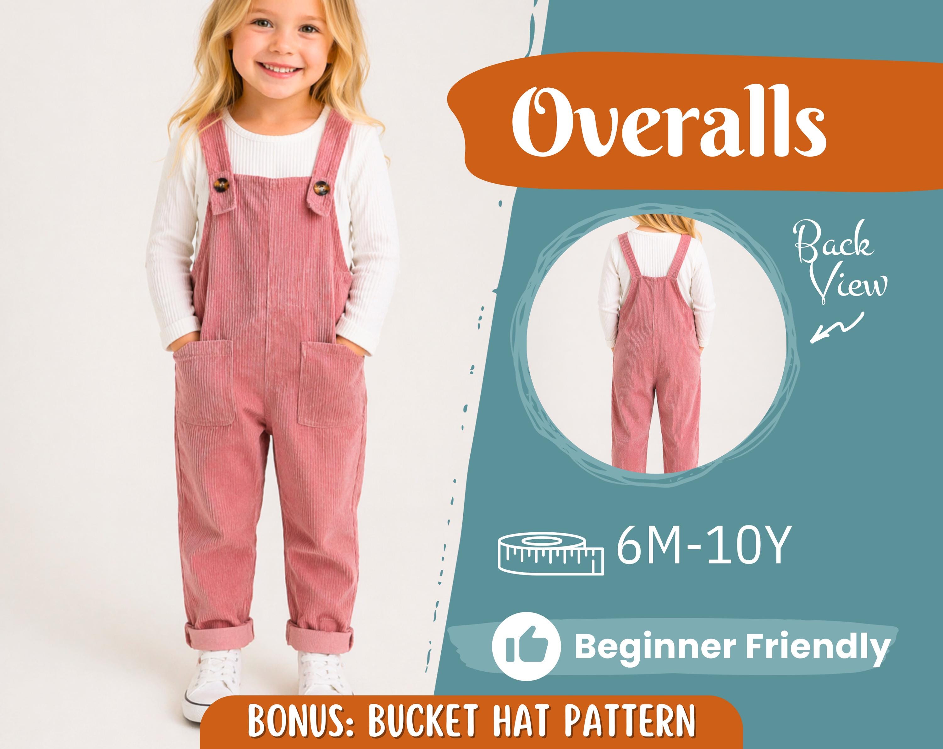 Overalls Sewing Pattern for Kids, Overalls Pattern, Kids Pattern, Jumpsuit Pattern, Beginner Pattern, Sewing Pattern Toddlers, Baby Pattern