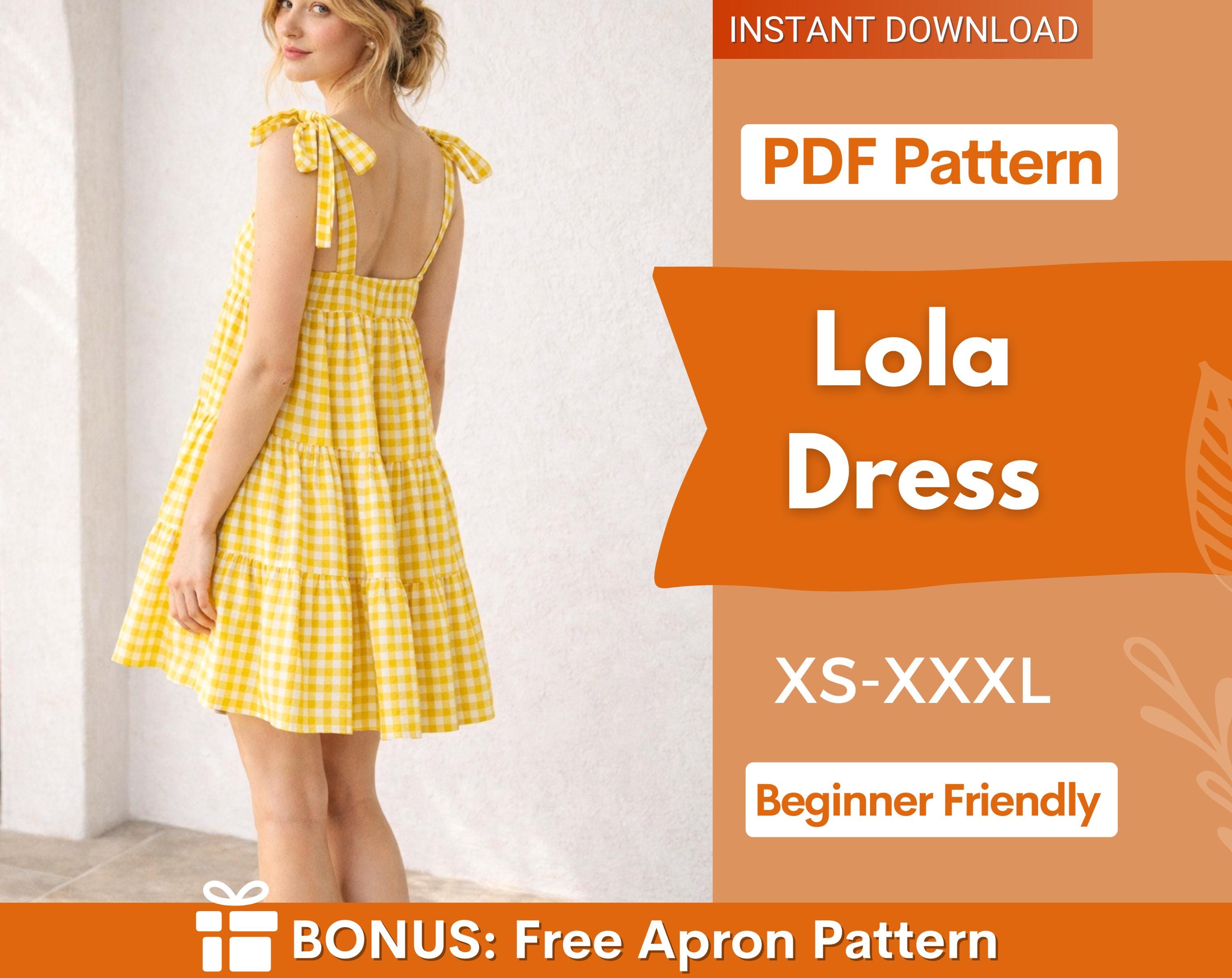Summer Dress Sewing Pattern | Shoulder Tie Dress Pattern | Tiered Dress Pattern | Gathered Dress Pattern | Ruffle Dress Pattern Women