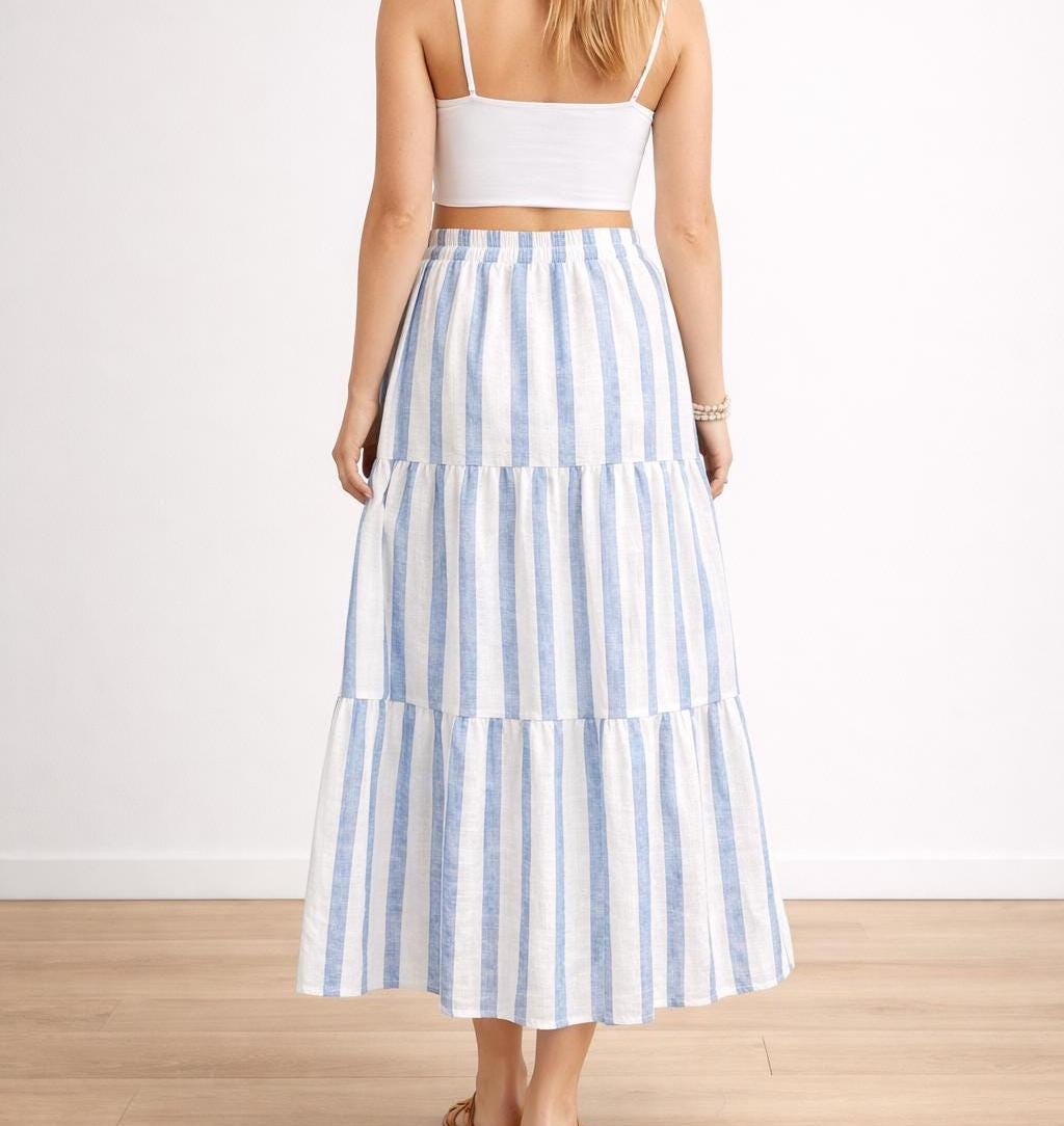 Ginny Tiered Maxi Skirt Sewing Pattern | Skirt Pattern | Women Skirt Pattern | Sewing Patterns | Women Sewing Pattern, Long Skirt Pattern