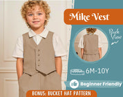 Vest Sewing Pattern for Kids, Kids Vest, Kids Pattern, PDF Pattern, Beginner Pattern, Sewing Pattern Toddlers, Kids Elegant Vest Pattern