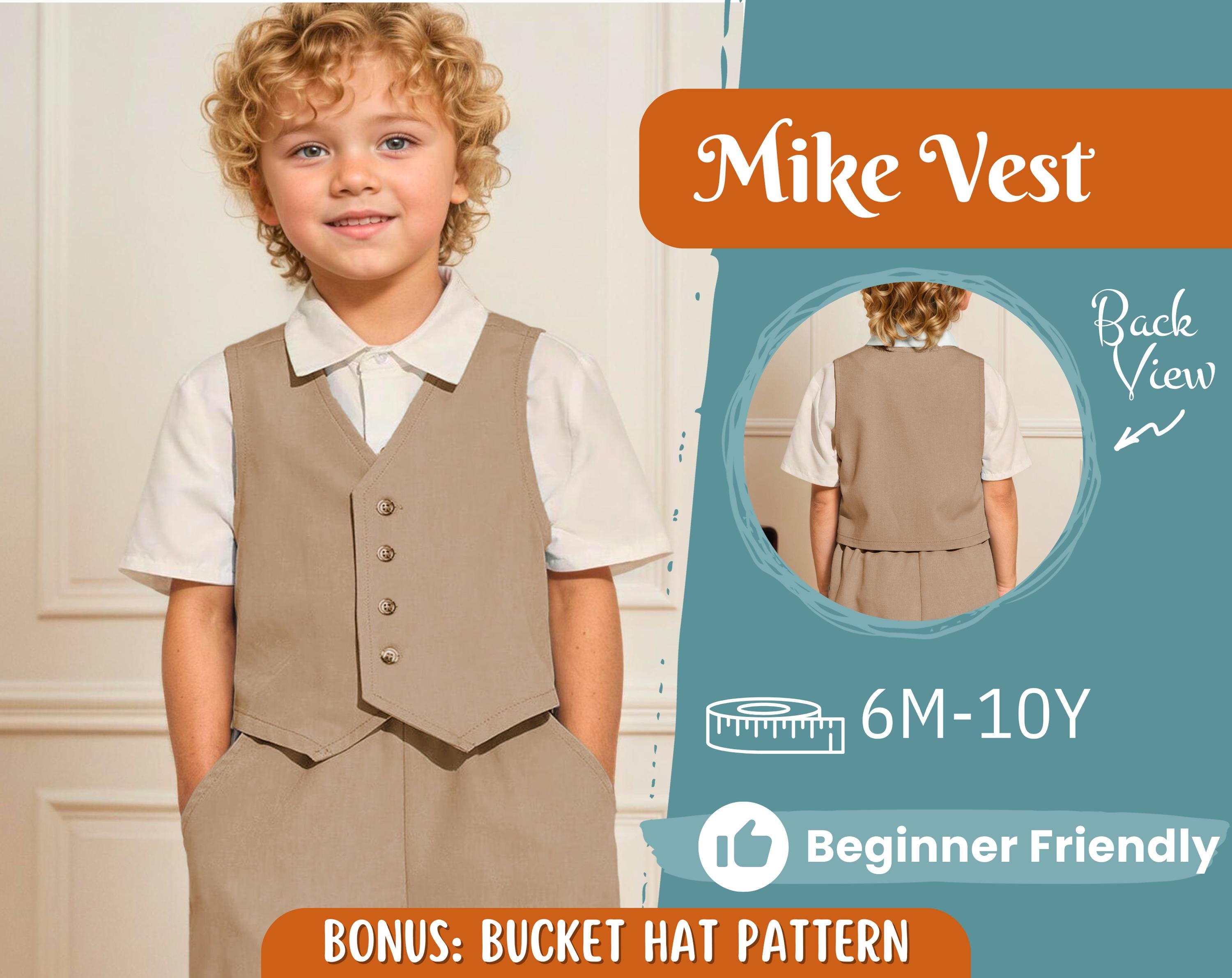 Vest Sewing Pattern for Kids, Kids Vest, Kids Pattern, PDF Pattern, Beginner Pattern, Sewing Pattern Toddlers, Kids Elegant Vest Pattern