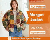 Jacket Sewing Pattern for Women | Coat Pattern | Sewing Patterns | Women Sewing Pattern Patchwork | Beginner Jacket, Quilted Jacket