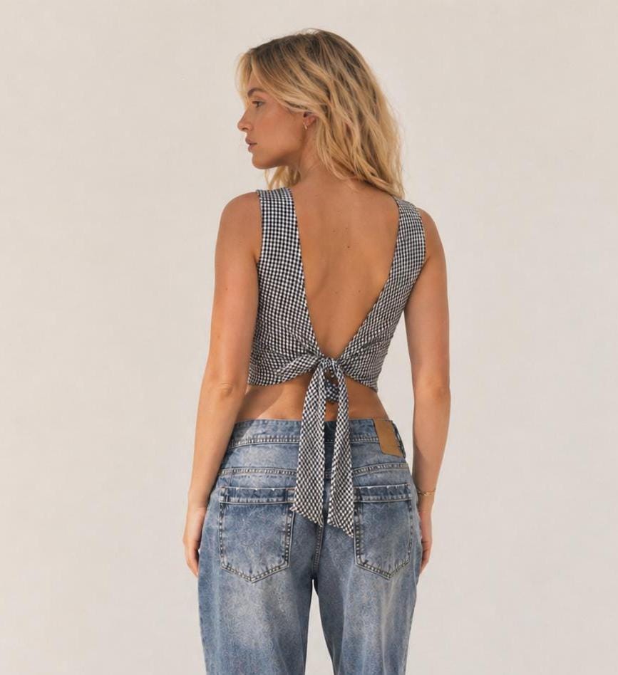 Women Top Pattern | Back Tie Top | Top Sewing Pattern PDF | Tie Top | Sewing Pattern for Women | Open Back Top Pattern | Beginner pattern
