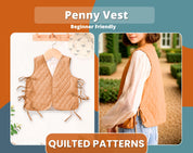 Quilted Bundle, Quilted Pattern, Sewing Patterns for Kids, PDF Pattern, Vest Pattern, Kids Sewing Patterns, Kids Patterns, Jacket Pattern