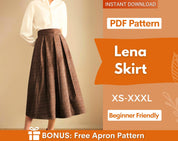Skirt Sewing Pattern | Skirt Pattern | Women Pattern Skirt | Sewing Patterns | Pleated Skirt Pattern | Vintage Skirt Pattern | Midi Skirt