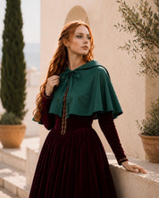 Elven Capelet Sewing Pattern, Cape with Hoodie Sewing Pattern, Cape Pattern, Medieval Dress Pattern, Cosplay Cloak Sewing Pattern