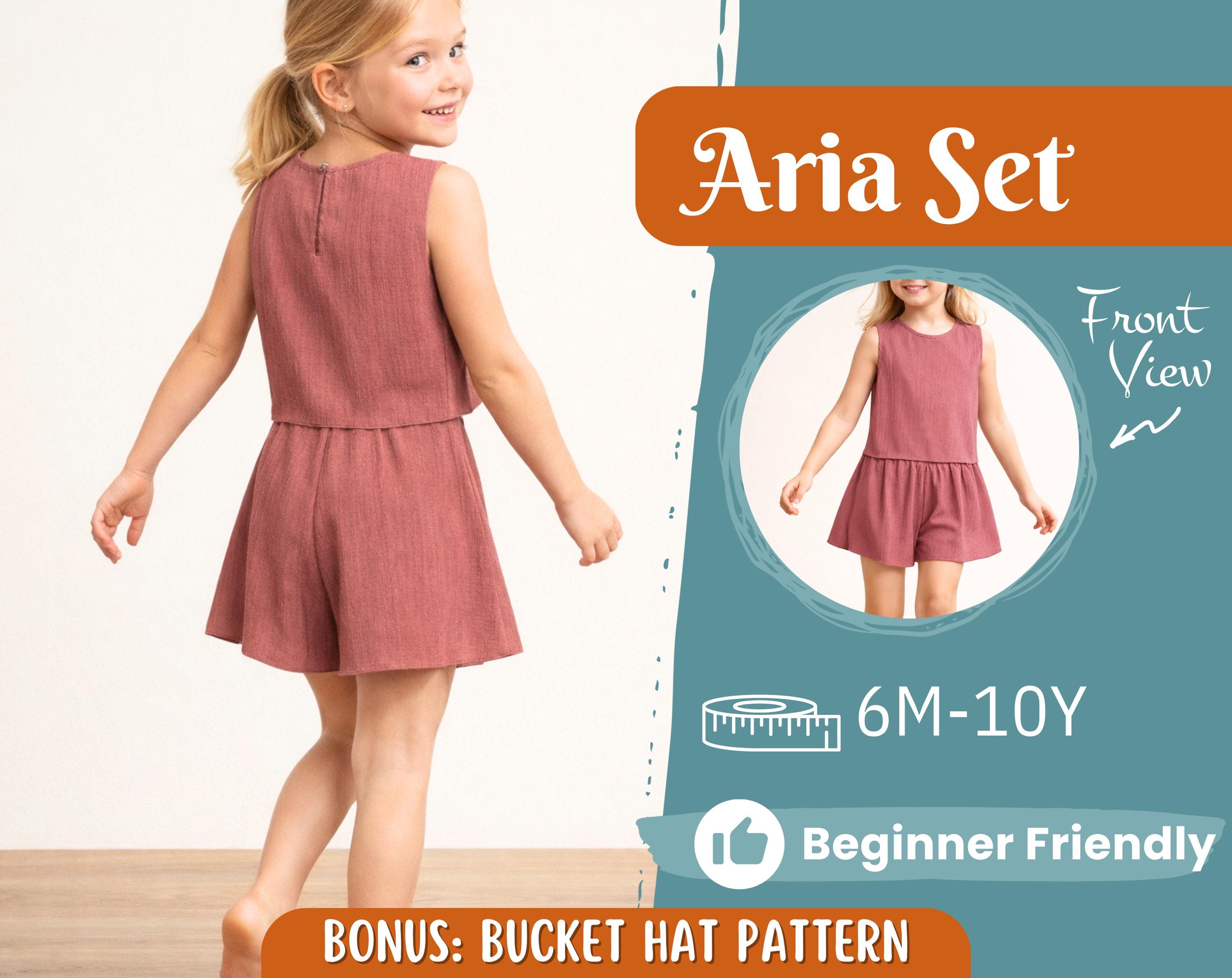 Top and Shorts Pattern for Kids, Top Pattern, Kids Pattern, PDF Pattern, Beginner Pattern, Sewing Pattern Toddlers, Shorts Pattern, Easy Top
