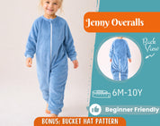 Overalls Sewing Pattern for Kids, Pajama Overalls Pattern, Kids Sewing Pattern, Jumpsuit Pattern, Beginner Pattern, Sewing Pattern Toddlers