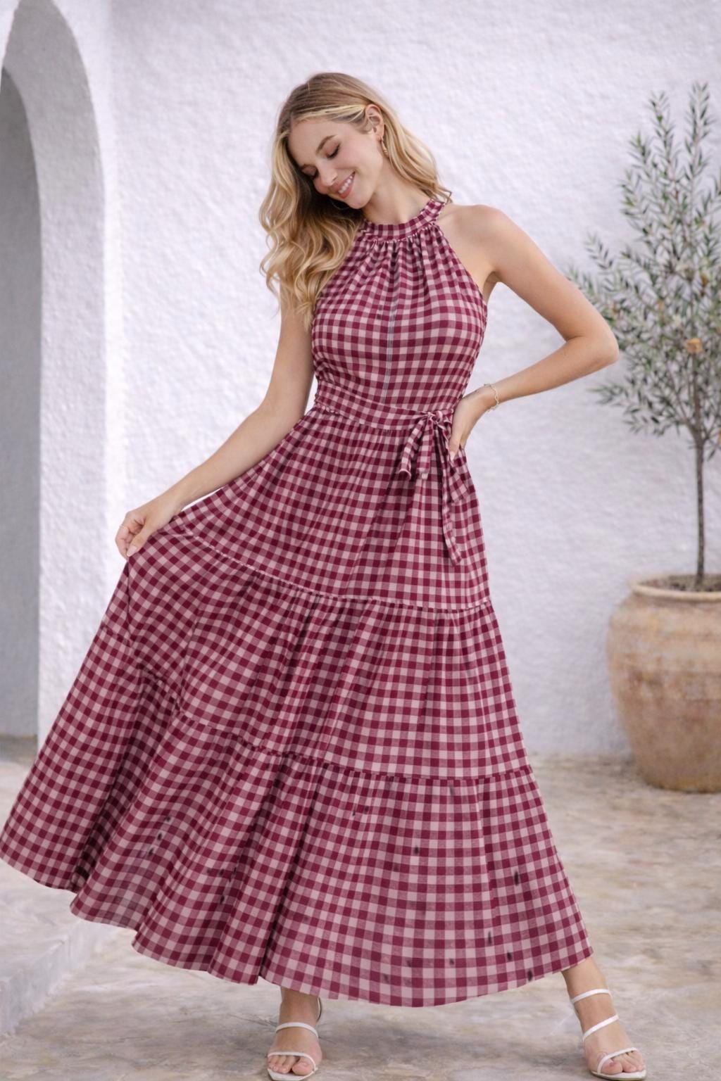 Maxi Dress Sewing Pattern | Halter Neck Dress | Prom Dress Sewing Pattern | Women Sewing Pattern | Summer Dress | Sewing Patterns