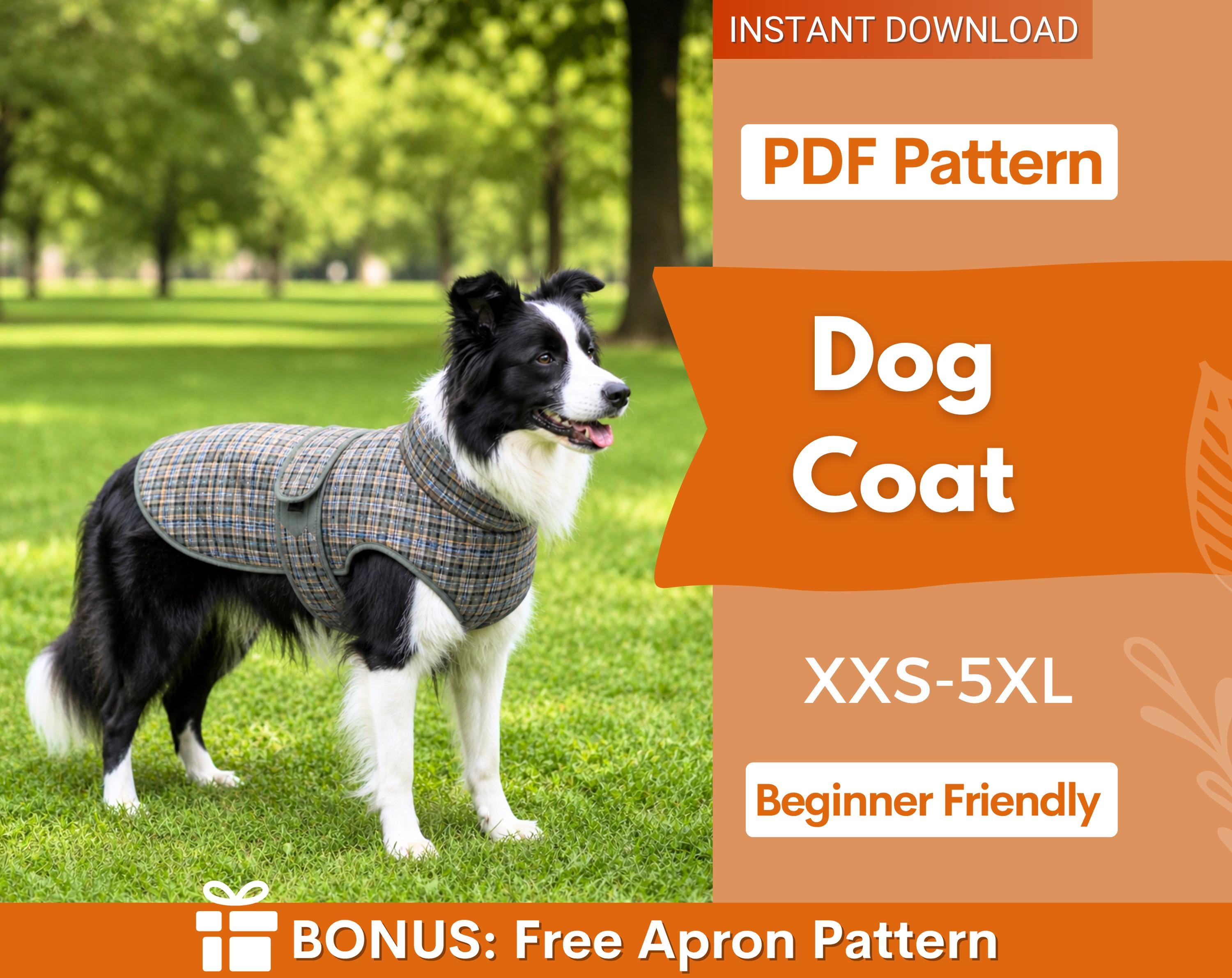 Coat Sewing Pattern for Dogs, Dog Vest Sewing Pattern, Sewing Pattern Pet, Pattern Dog,  Pet Pattern, Dog Jacket Pattern