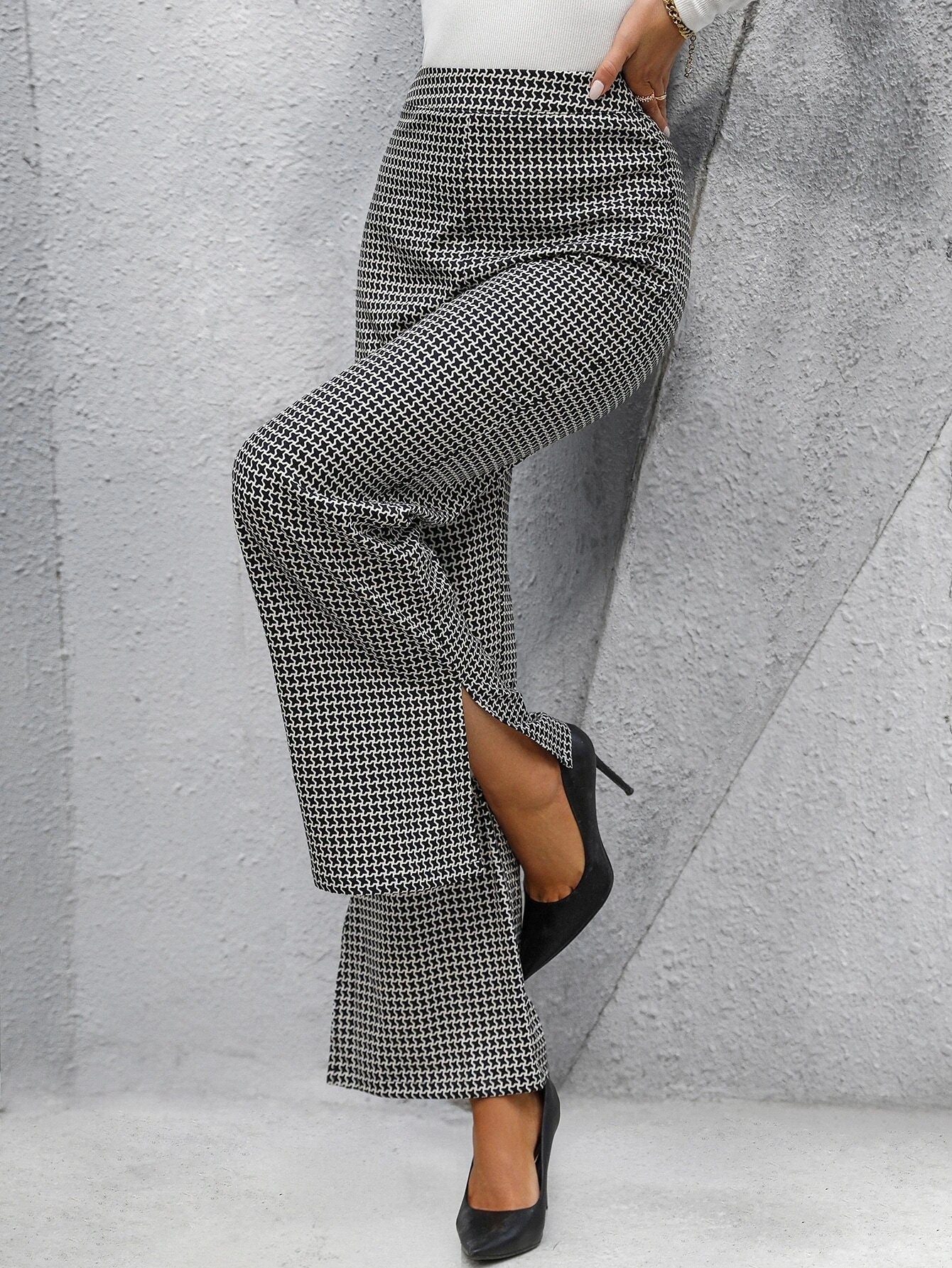 Flare-Leg Slit Pants Sewing Pattern – Trendy & Versatile