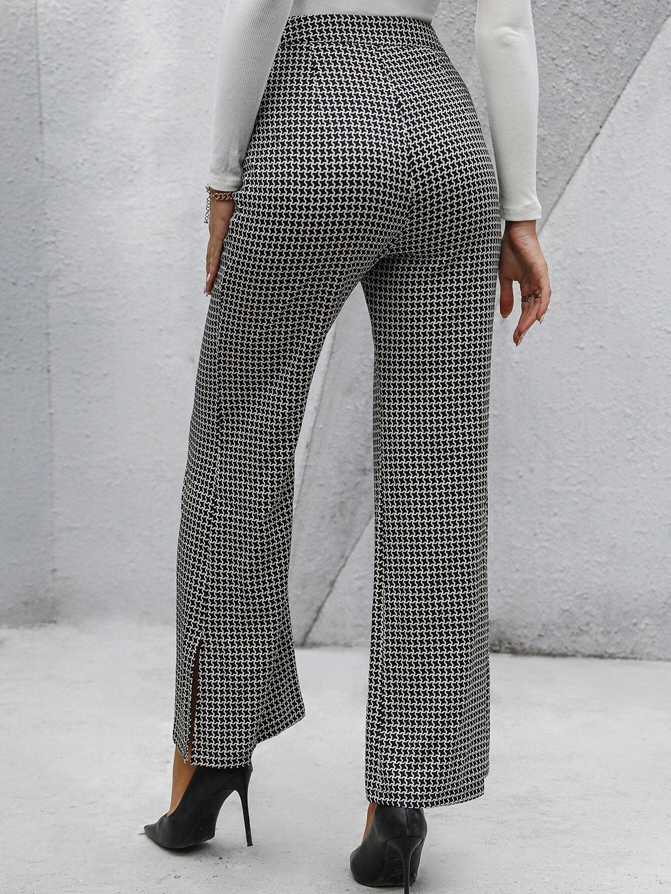 Flare-Leg Slit Pants Sewing Pattern – Trendy & Versatile