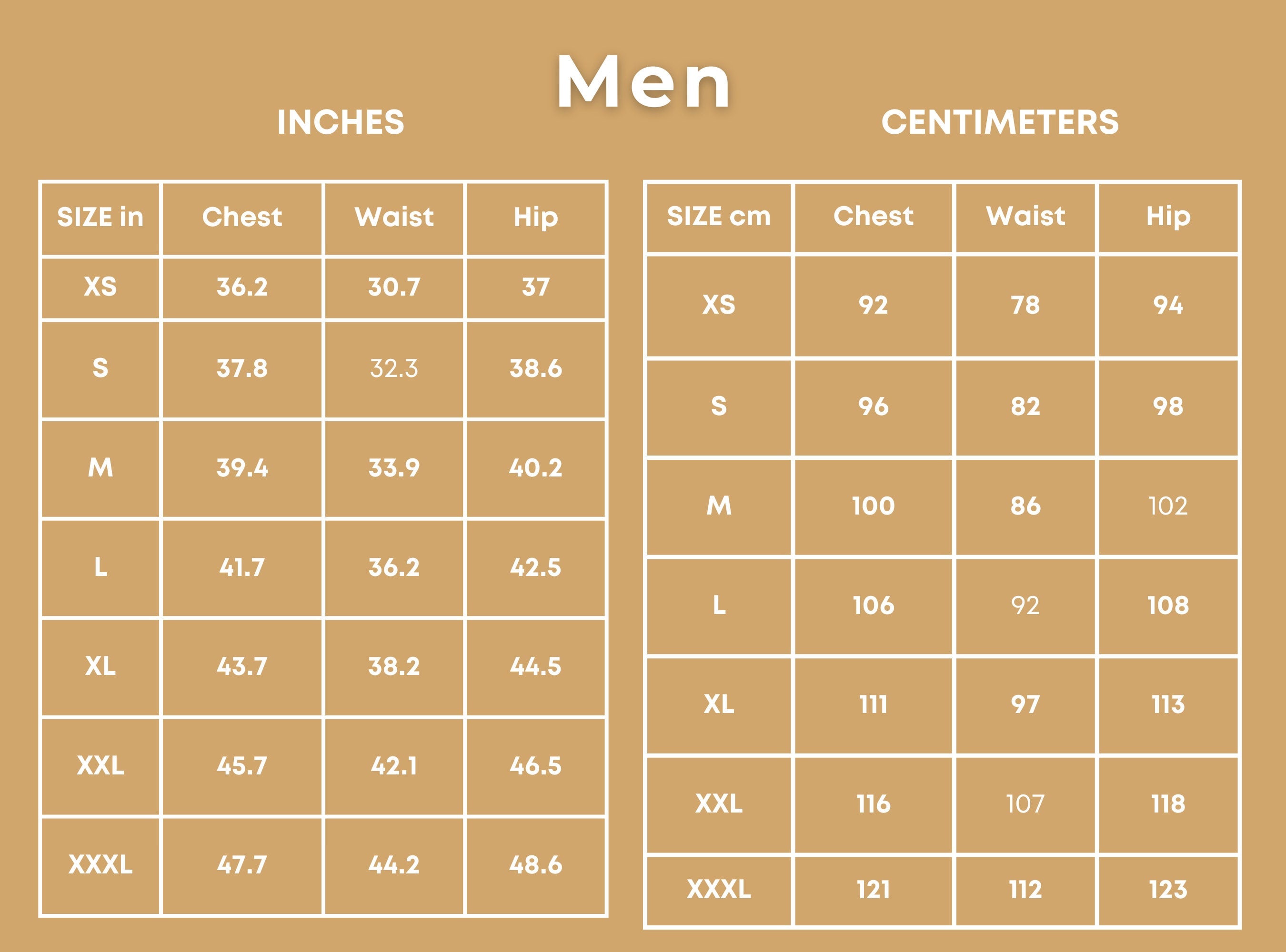 Size Chart at Indie Pattern in USA
