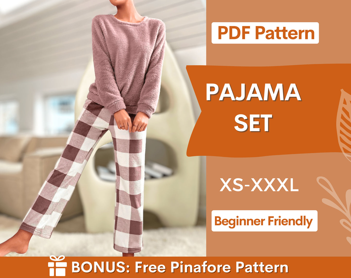 Women Pajama Pattern | Sewing Patterns | Women Patterns | Nightwear Pattern, Pyjama Sleepwear Pattern, Nighty Pattern, Pajama Pattern