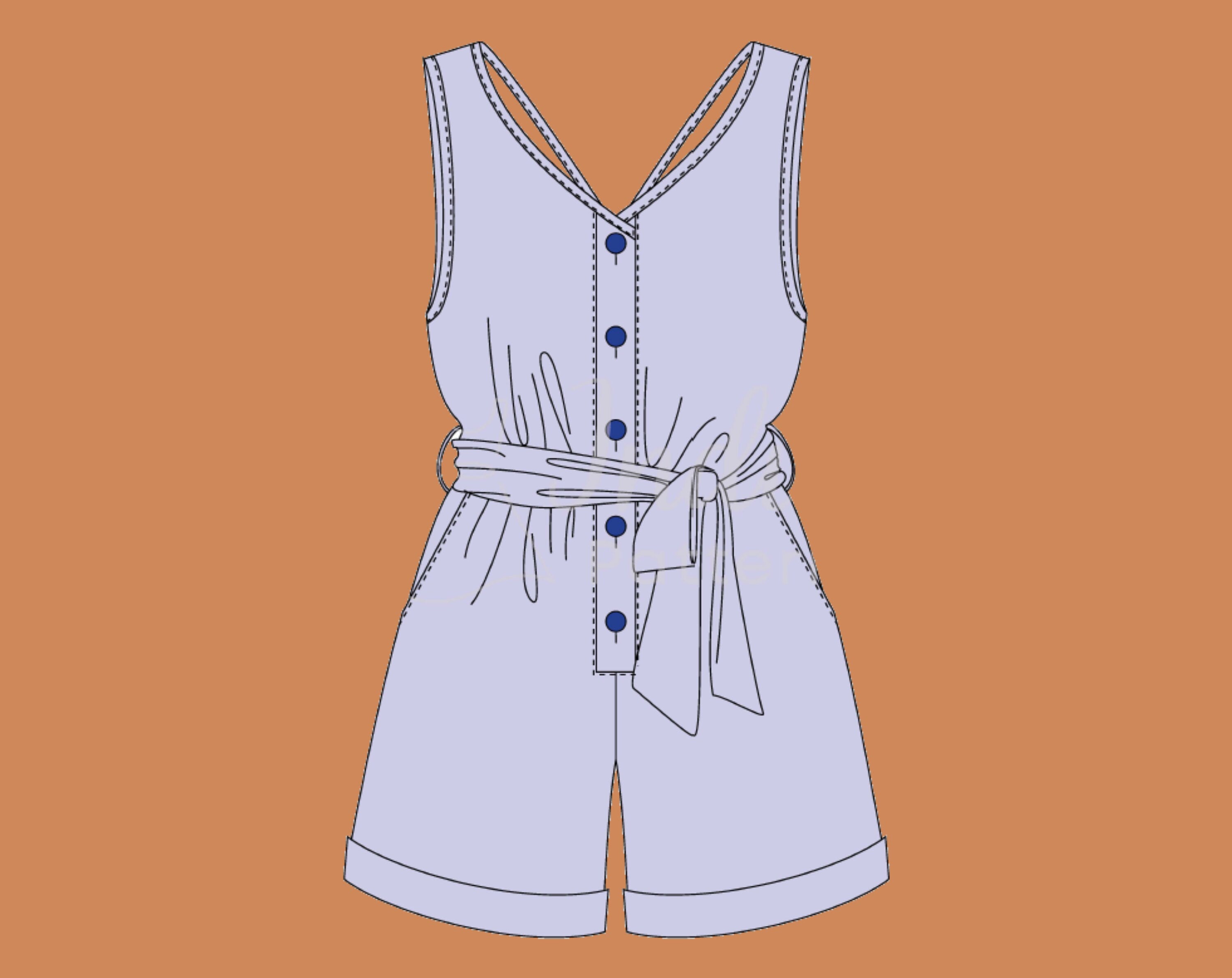 Overall Romper Sewing Pattern | Beginner-Friendly Jumpsuit for Women