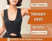 trendy vest at indie pattern in USA
