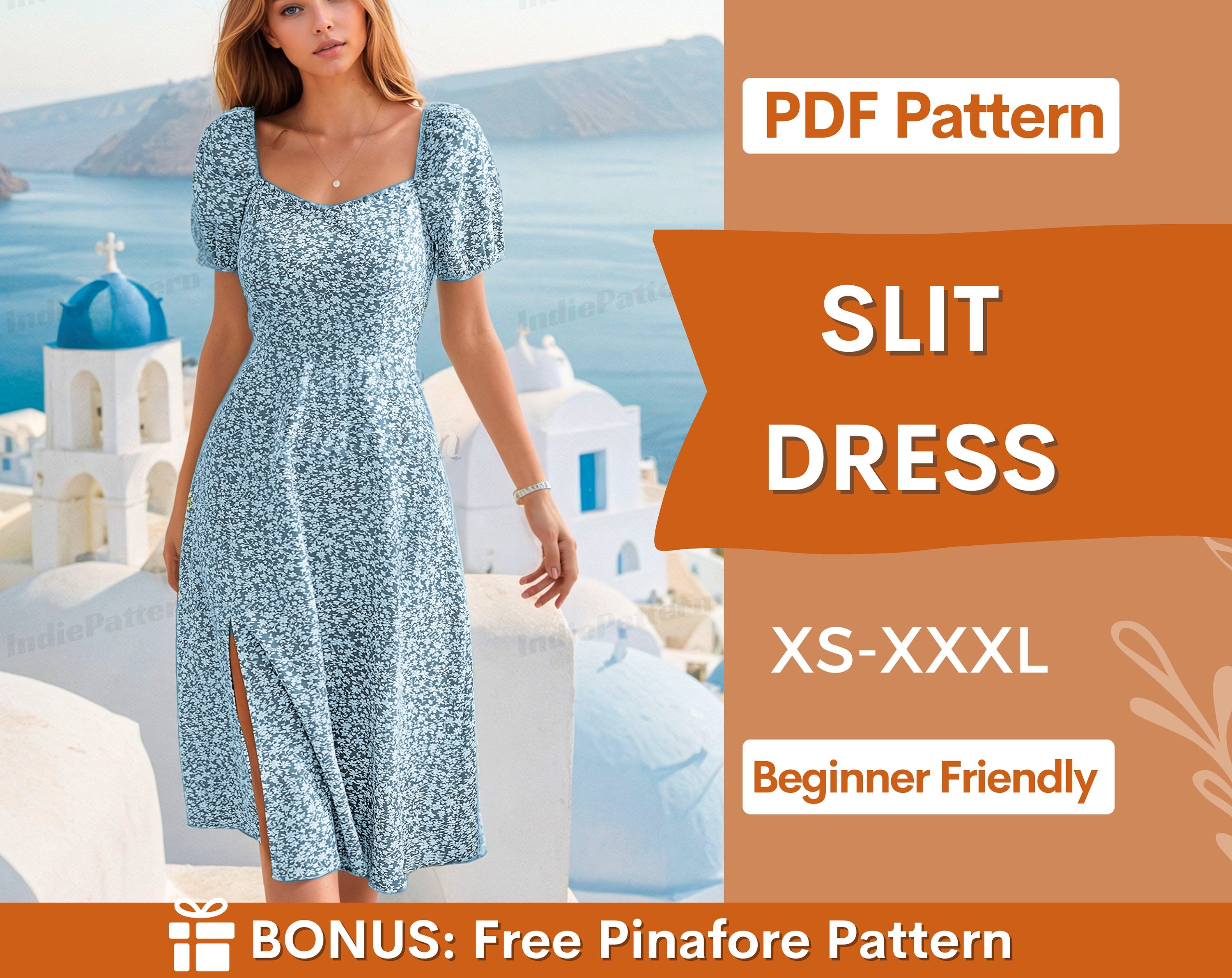 slit dress at indie pattern in usa