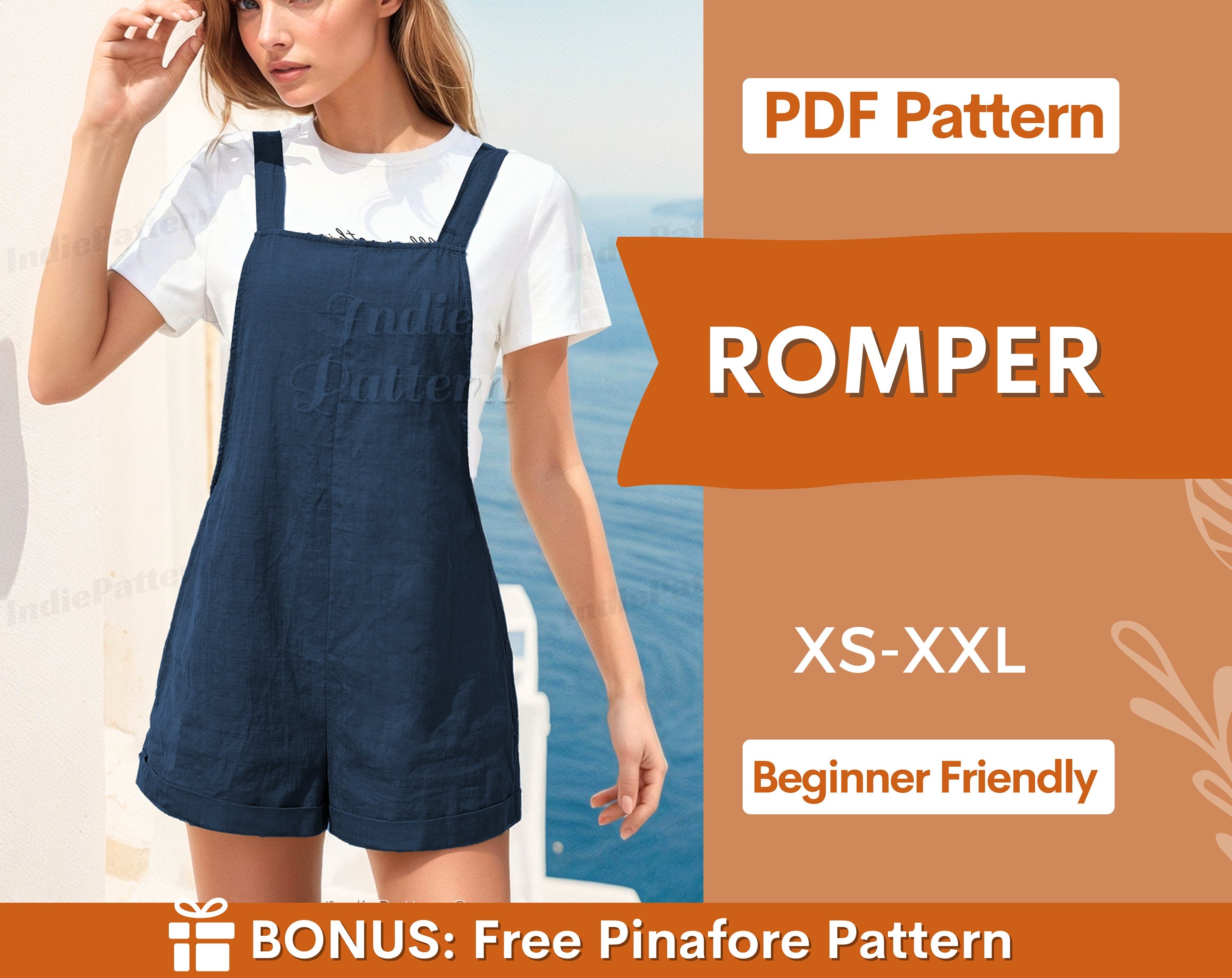 Super Easy Romper Sewing Pattern | Playsuit Jumpsuit for Women