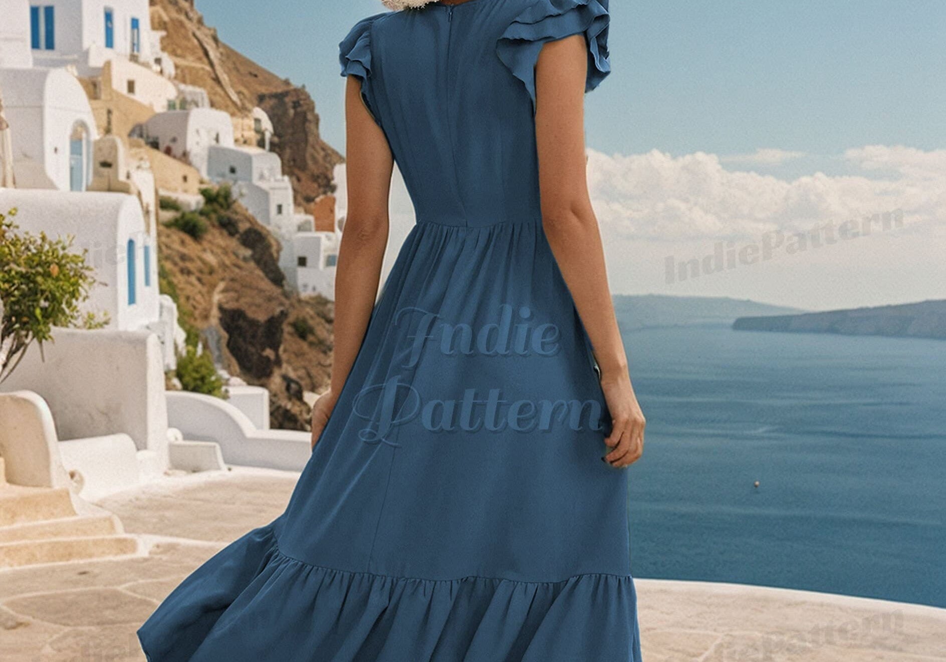 ruffle dress at indie pattern in usa