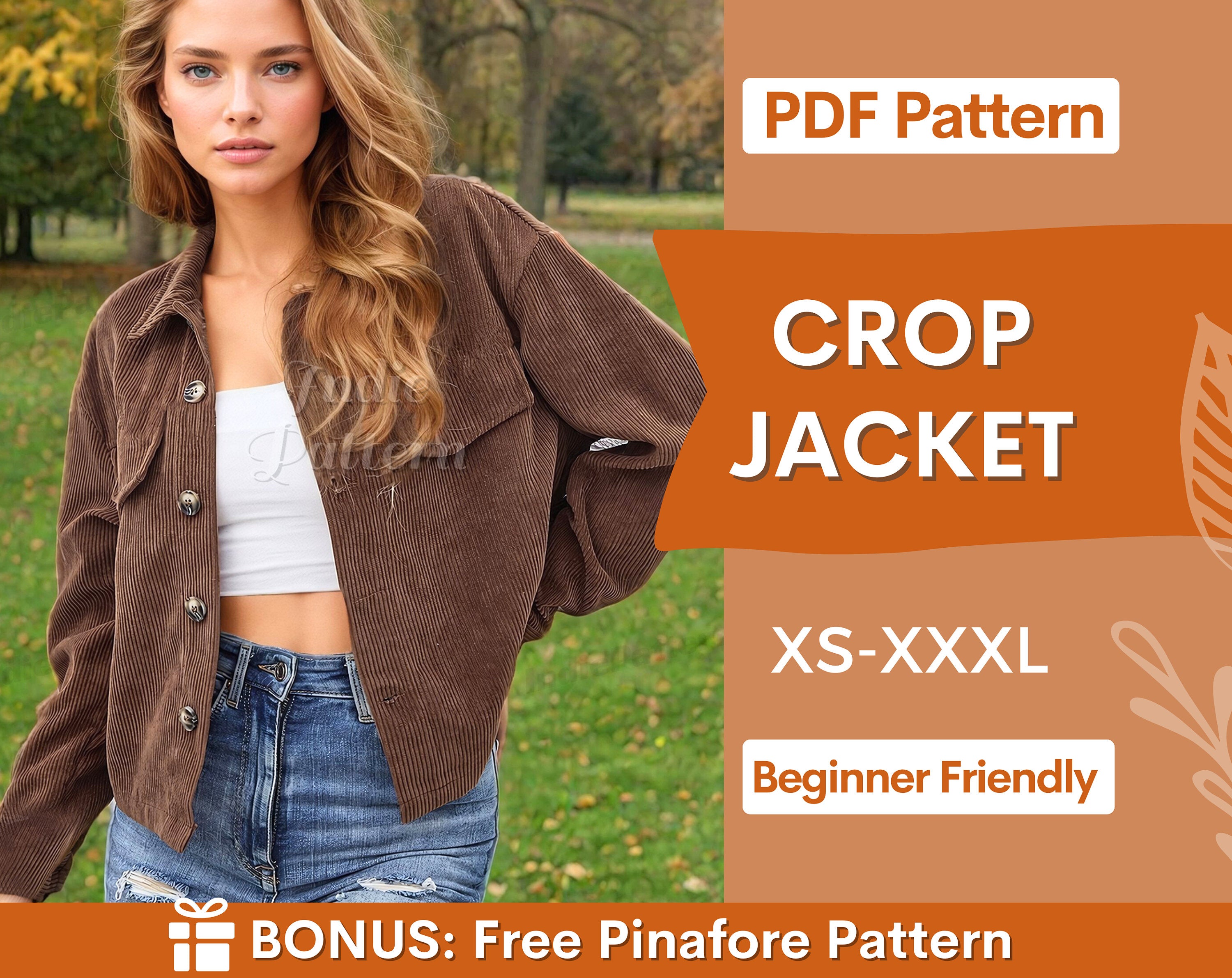 Crop jacket at indie Pattern in USA