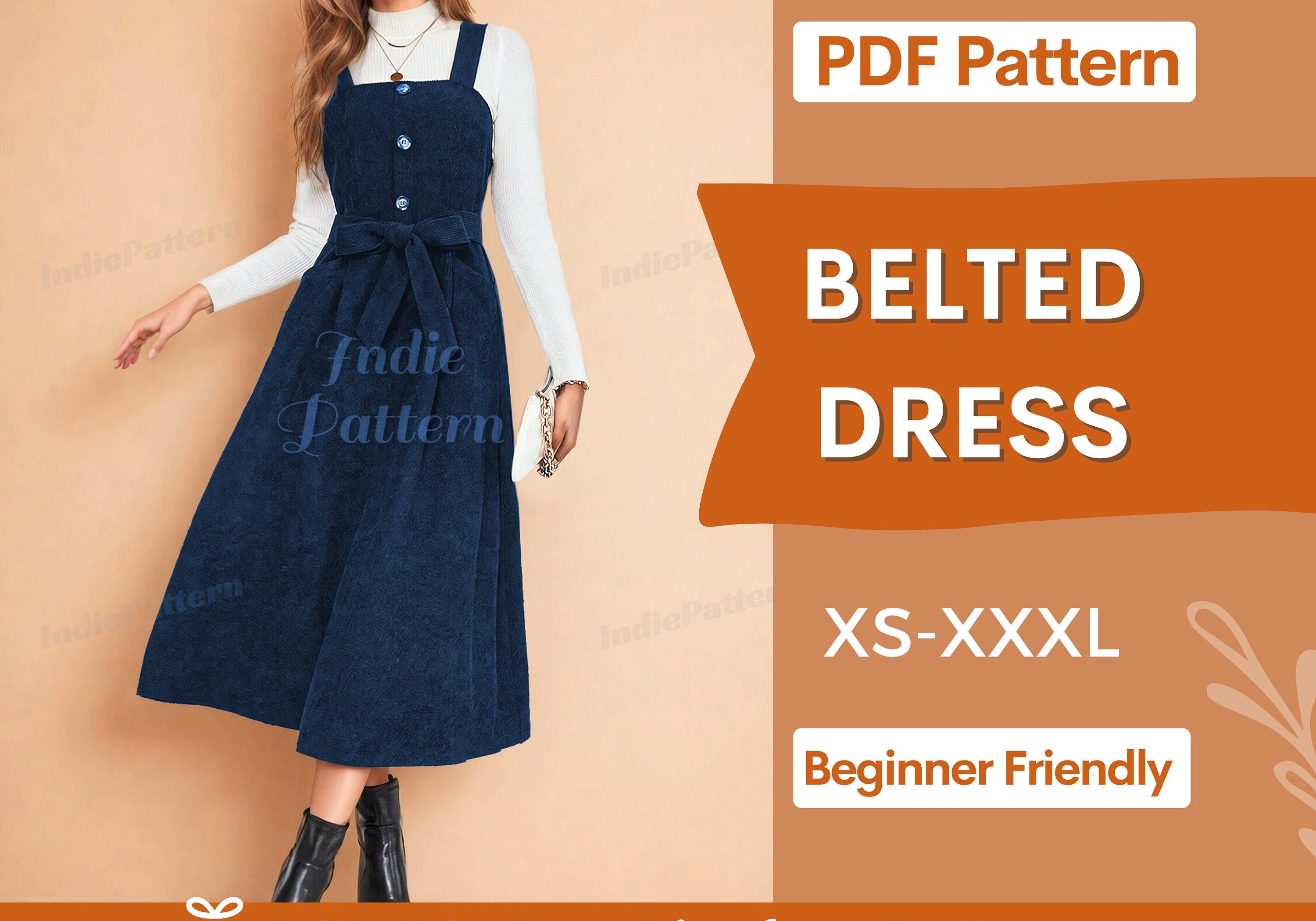Belted Dress at Indie Pattern in USA
