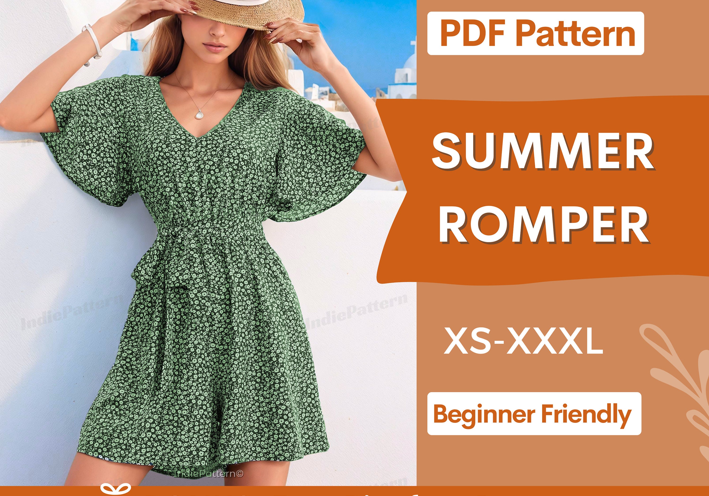 summer romper at indie pattern in usa