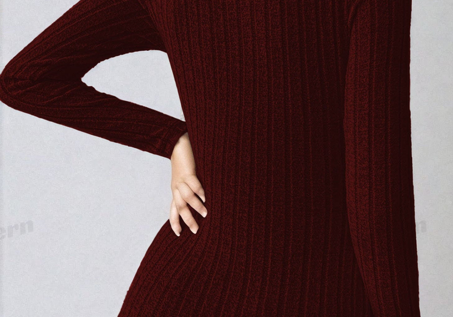 MOCK NECK TOP AT INDIE PATTERN
