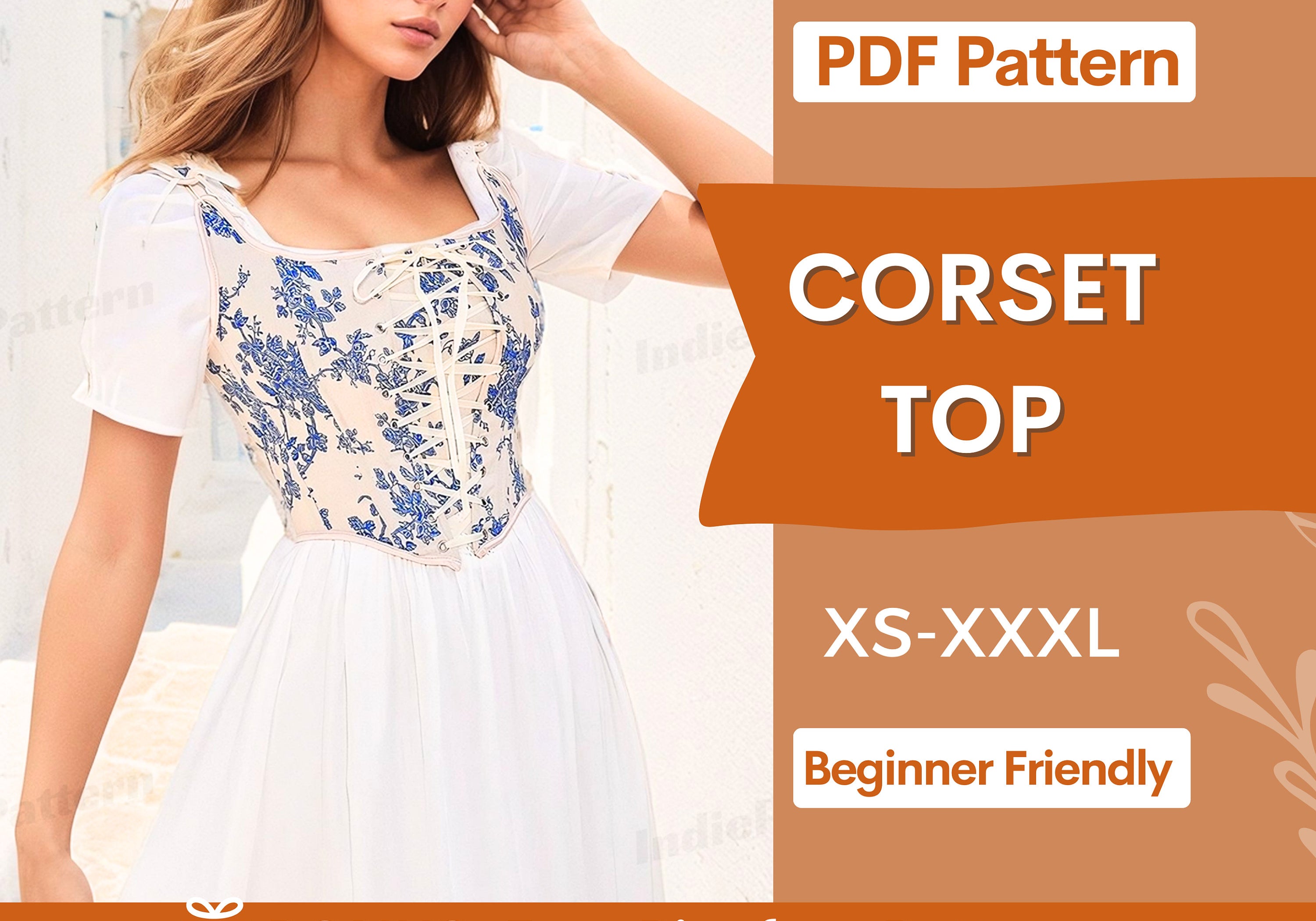 corset top dress pattern Halter Sewing | Beginner LUCY Top - bustier sweetheart