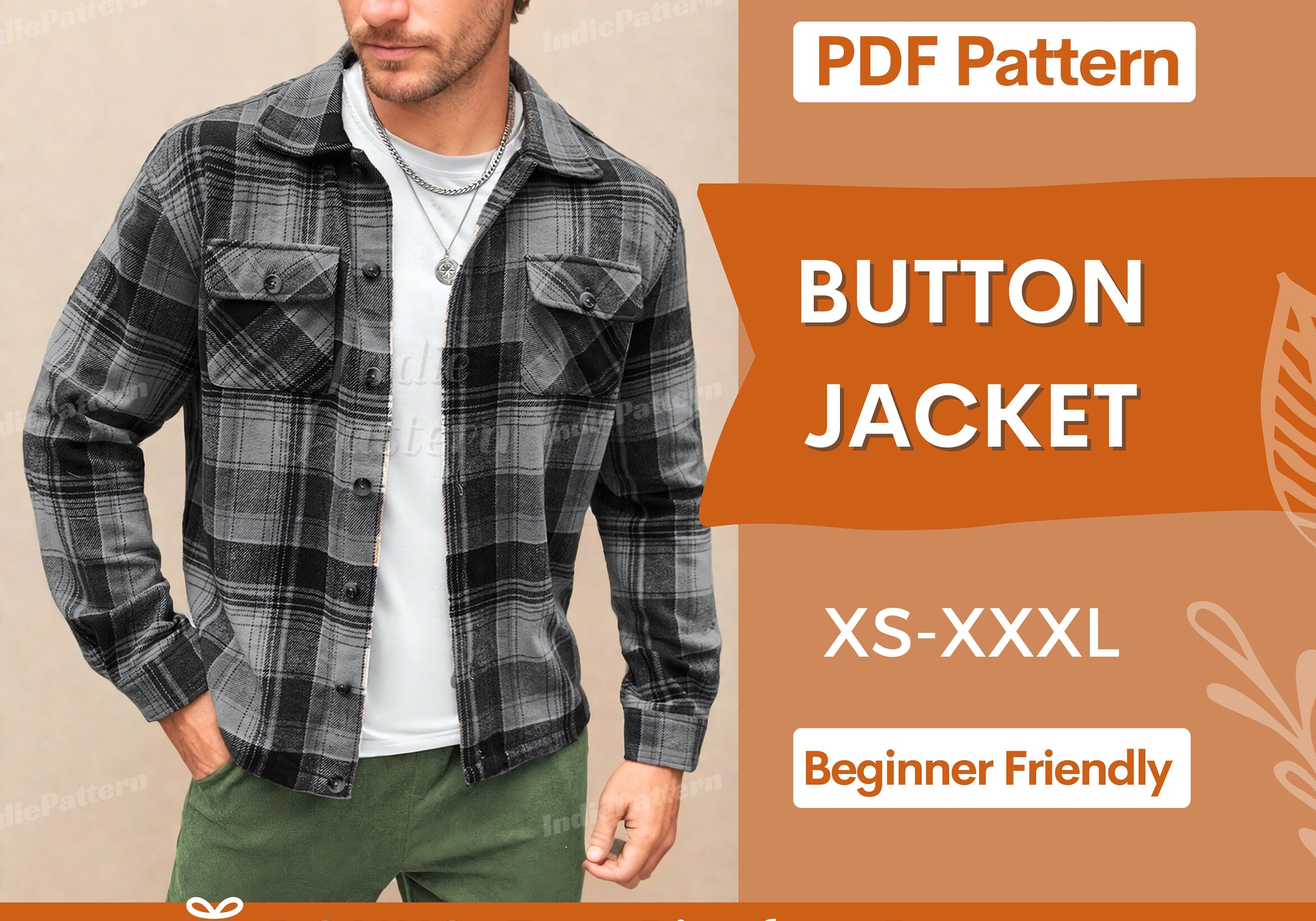 Button  Jacket at Indie Pattern in USA
