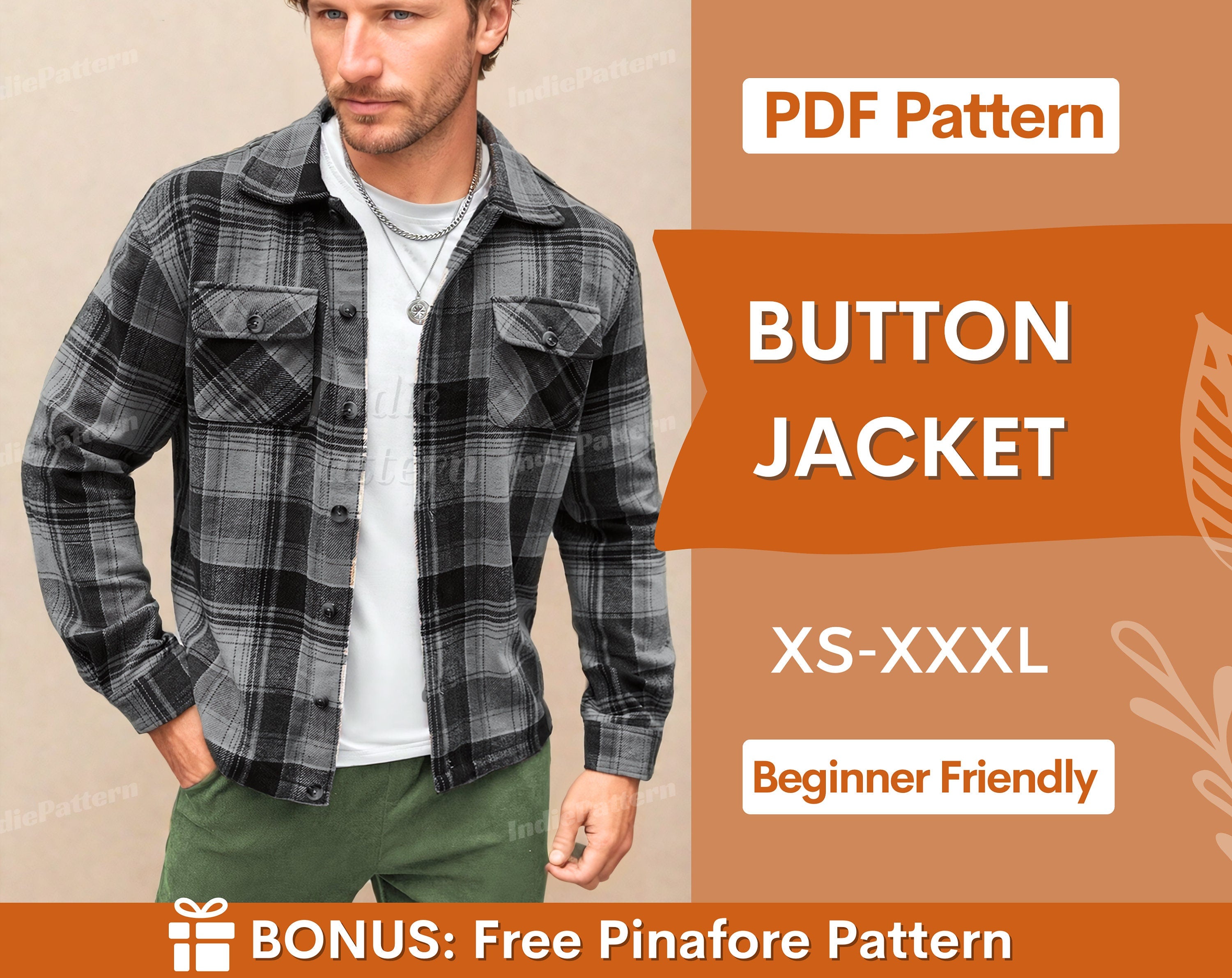 Button  Jacket at Indie Pattern in USA
